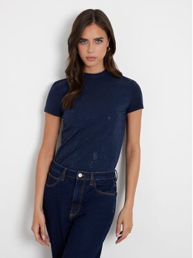 Guess Guess T-Shirt 167491 Modrá Classic Fit