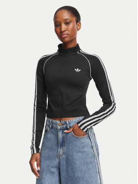 adidas adidas Bluza Essentials 3 Stripes Seamless Tracktop KX8420 Czarny Slim Fit