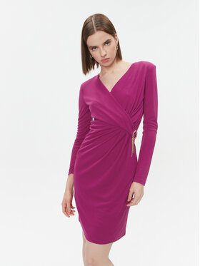 Fracomina Fracomina Koktejlové šaty FQ23WD1007W62601 Ružová Slim Fit