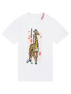 Kenzo Kids Kenzo Kids Sukienka dzianinowa K12292 S Biały Regular Fit