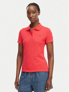 Tommy Jeans Tommy Jeans Tricou polo Essential DW0DW20160 Roșu Slim Fit