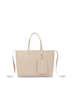 Tommy Hilfiger Tommy Hilfiger Rankinė Iconic Tommy Tote Mono AW0AW15572 Smėlio