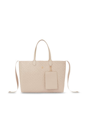 Tommy Hilfiger Tommy Hilfiger Sac à main Iconic Tommy Tote Mono AW0AW15572 Beige