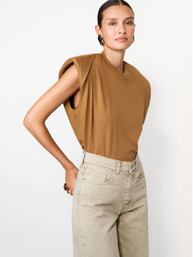 La Mania La Mania Tričko MARIKA Hnedá Basic Fit