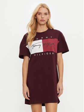 Tommy Hilfiger Tommy Hilfiger Kleid für den Alltag UW0UW05631 Rot Relaxed Fit