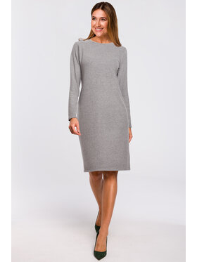 Stylove Stylove Sukienka codzienna S178 Szary Regular Fit