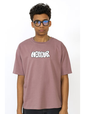 Mercur Mercur T-Shirt Mural Różowy Relaxed Fit