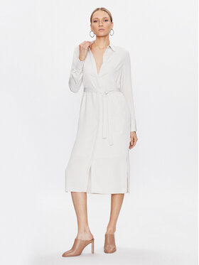 Calvin Klein Calvin Klein Sukienka koszulowa K20K205218 Écru Regular Fit