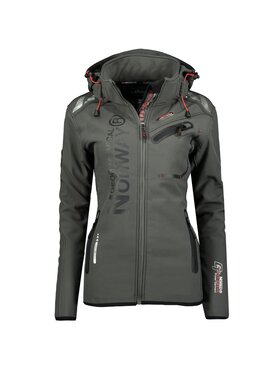 Geographical Norway Geographical Norway Kurtka softshell WW1972F/GN/Dark Grey / Black Szary Regular Fit