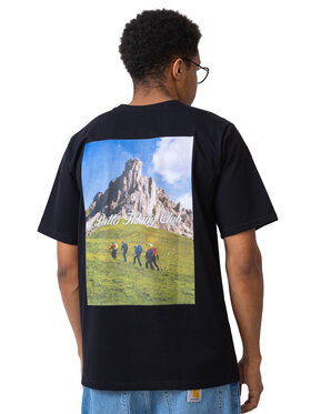 Palto Palto T-Shirt Hiking Club Czarny Relaxed Fit