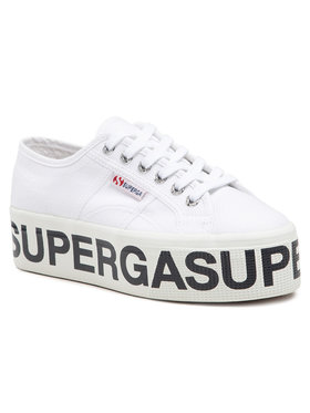 Superga Superga Πάνινα παπούτσια 2790 Platform Lettering S7117DW Λευκό