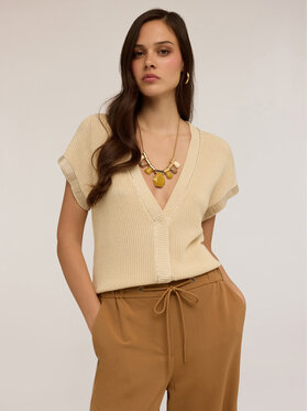 Motivi Motivi Cardigan M387W003471N011 Écru Regular Fit