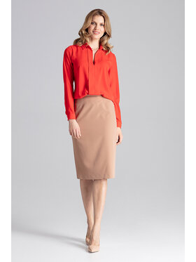 FIGL FIGL Koszula M621 Czerwony Loose Fit