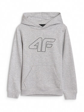 4F 4F Bluza BASIC+ Szary jasny Regular Fit