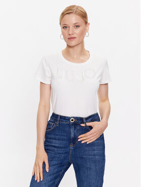 Liu Jo Sport Liu Jo Sport Póló TF3084 J0088 Ekru Regular Fit