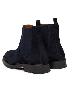 Tommy Hilfiger Tommy Hilfiger Ghete Jodhpur Corporate Casual Suede Chelsea FM0FM05952 Bleumarin