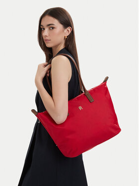 Tommy Hilfiger Tommy Hilfiger Kabelka Popette Tote AW0AW17711 Červená
