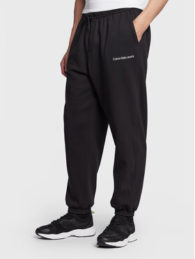 Calvin Klein Jeans Calvin Klein Jeans Spodnji del trenirke J30J322925 Črna Relaxed Fit