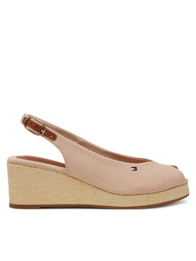 Tommy Hilfiger Tommy Hilfiger Espadrilles Flag Mid Wedge Espad Slingback FW0FW08595 Rózsaszín