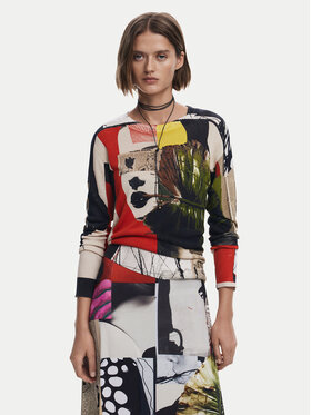Desigual Desigual Pulover Collagelacro 25SWJF27 Colorat Regular Fit