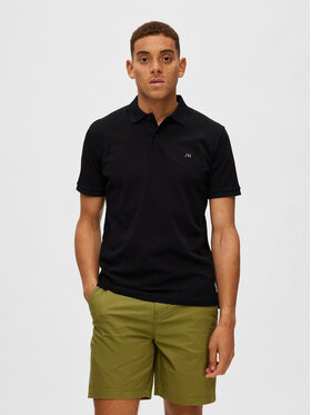 Selected Homme Selected Homme Polo 16087839 Czarny Regular Fit