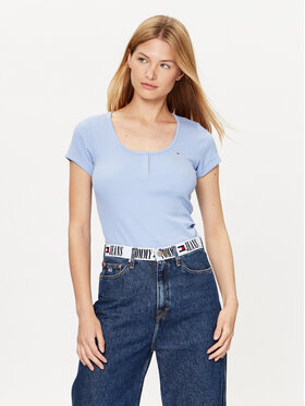 Tommy Jeans Tommy Jeans Тишърт DW0DW16107 Виолетов Regular Fit