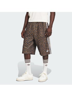 adidas adidas Szorty materiałowe 150935 Brązowy Oversize