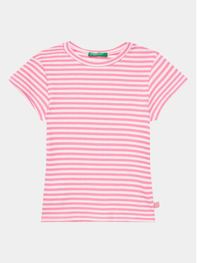 United Colors Of Benetton United Colors Of Benetton T-särk 3W5BG10D4 Roosa Slim Fit