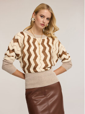 Motivi Motivi Maglione M048W003723N0S1 Crema Over Fit