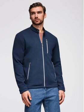 Ombre Ombre Kurtka przejściowa OM-JANP-0229 Niebieski Regular Fit