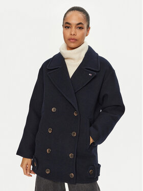 Tommy Jeans Tommy Jeans Παλτό μεταβατικό DW0DW19752 Σκούρο μπλε Regular Fit