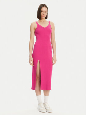 Lacoste Lacoste Strickkleid EF9270 Rosa Slim Fit