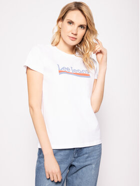 Lee Lee T-Shirt Crew Neck L41LETLJ 112109060 Biały Regular Fit