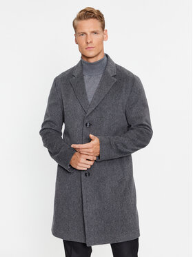 Boss Boss Vilnas mētelis H-Hyde-Bib-234 50502250 Pelēks Slim Fit