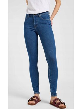 Lee Lee Jeansy Scarlett High Niebieski Skinny Fit