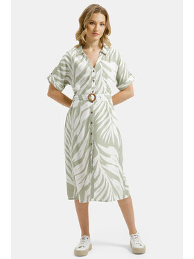 Cross Jeans Cross Jeans Sukienka codzienna 92208-473 Biały Regular Fit
