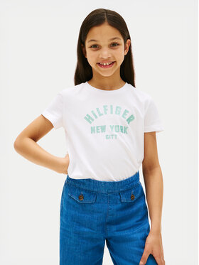 Tommy Hilfiger Tommy Hilfiger Тишърт Graphic KG0KG08813 Бял Regular Fit