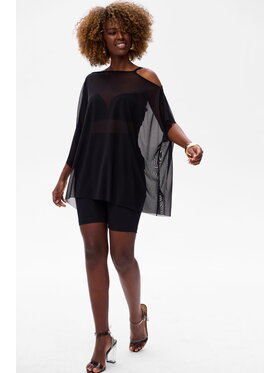 blue shadow blue shadow Bluzka Leslie Czarny Regular Fit