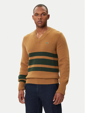 Lacoste Lacoste Sweter AH5180 Brązowy Regular Fit