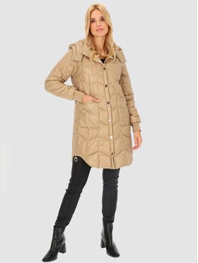 Perso Perso Vatovaná bunda BLH235050F Béžová Regular Fit