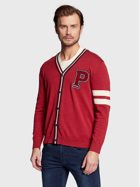 Pepe Jeans Pepe Jeans Kardigan Melvin PM702266 Bordowy Regular Fit