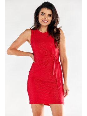 Awama Awama Sukienka wieczorowa A554 Czerwony Basic Fit