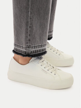 Calvin Klein Calvin Klein Sneakers Vulc Flatf Lace Up Lth YW0YW01932 Weiß
