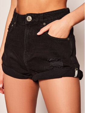 One Teaspoon One Teaspoon Farmer rövidnadrág Bandits High Waist 22977 Fekete Regular Fit