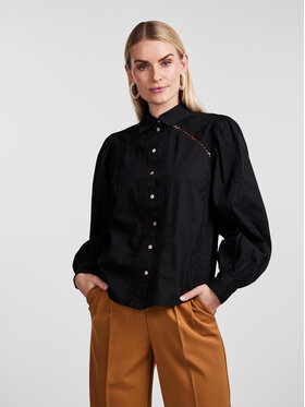 YAS YAS Πουκάμισο 26027480 Μαύρο Regular Fit
