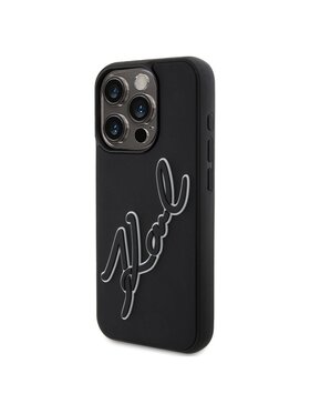 KARL LAGERFELD KARL LAGERFELD Etui na telefon 3D Rubber Signature Czarny