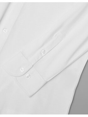 Borgio Borgio Koszula lenola Biały Slim Fit