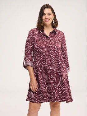 Fiorella Rubino Fiorella Rubino Sukienka codzienna 7085T001880N0Z6 Bordowy A-Line Fit
