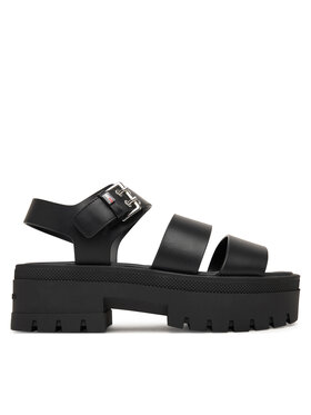 Tommy Jeans Tommy Jeans Sandály Tjw Straps Leather Max Sandal EN0EN02944 Černá