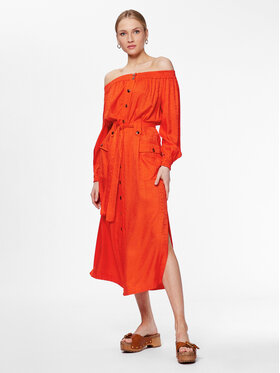 TWINSET TWINSET Φόρεμα καλοκαιρινό 231TT2141 Πορτοκαλί Regular Fit